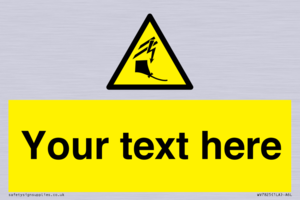 Custom warning kite flying near powerlines